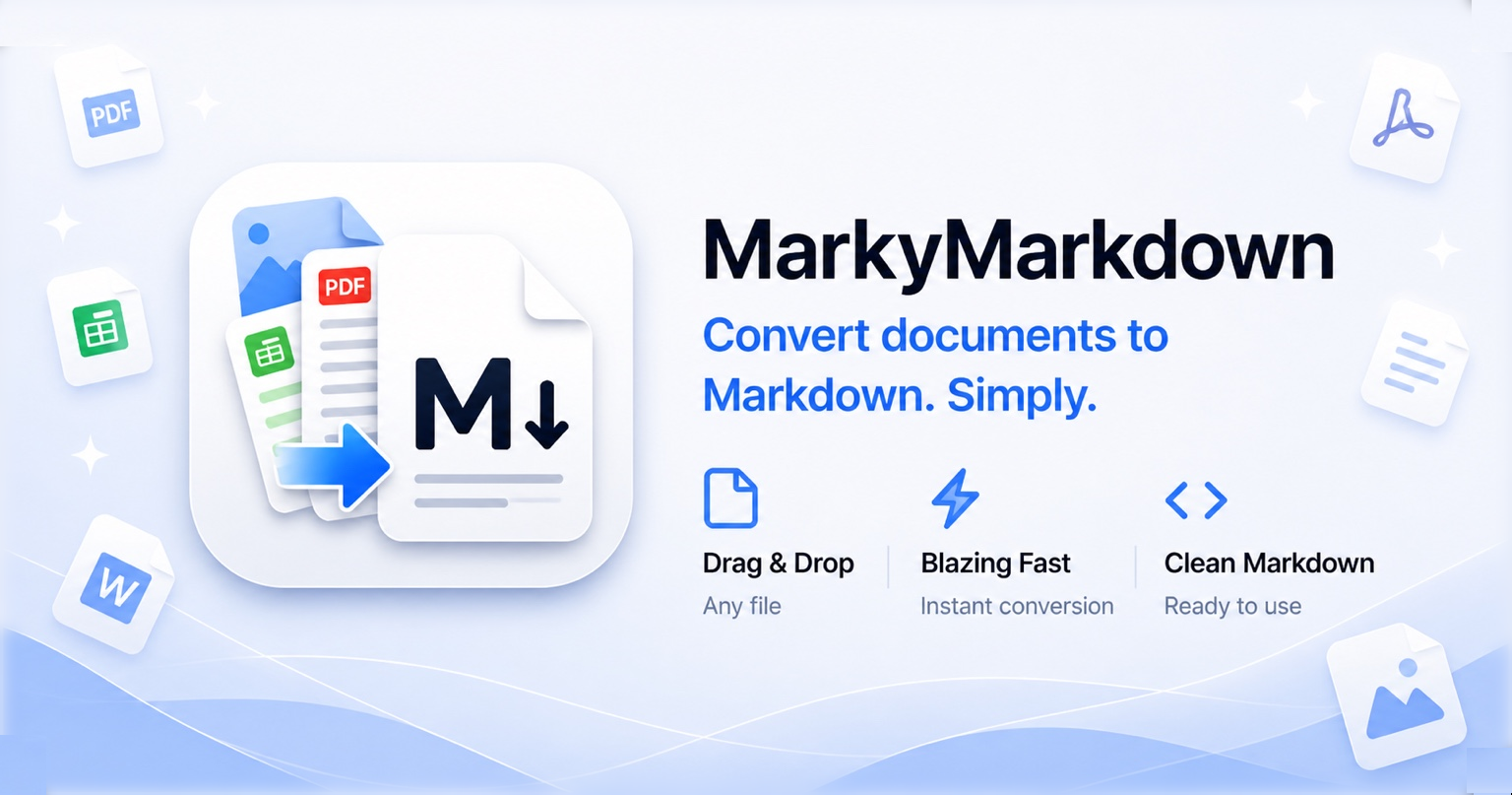 MarkyMarkdown — drag and drop any file to convert to Markdown on your Mac